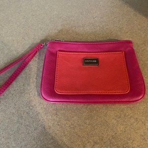 EXPRESS Hot Pink and Orange Wristlet NWOT